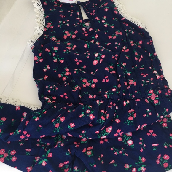 LASTCHANCE Girl jumpsuit Overall flowers size 5/6 - Picture 3 of 8